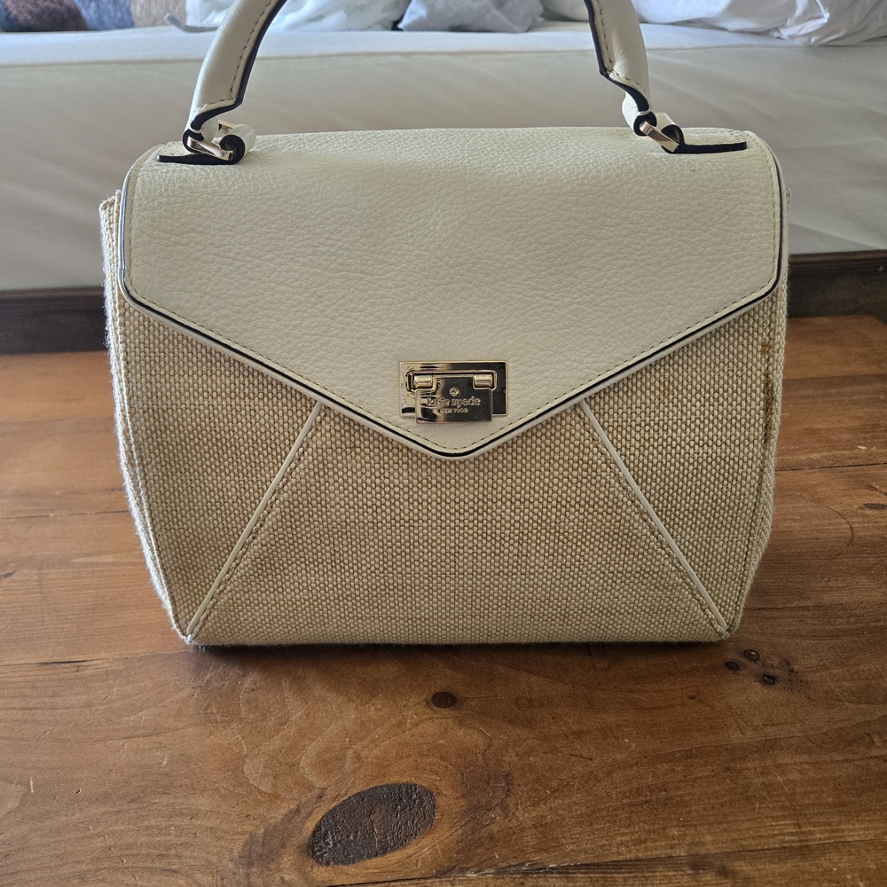 Kate Spade Cream and Tan Satchel